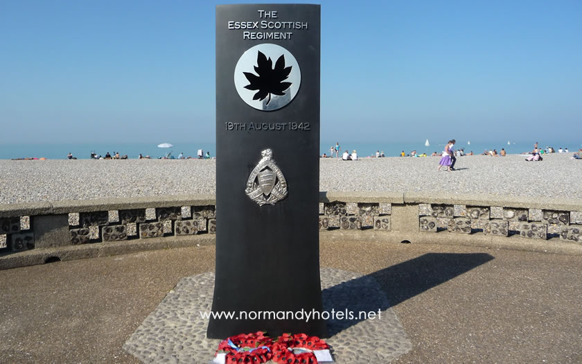 Monument to soldiers who took part in Dieppe Raid